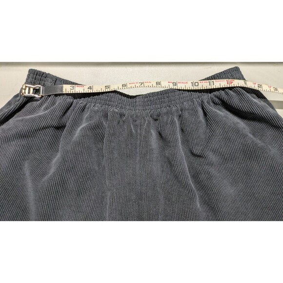 Alfred Dunner Pants Womens 14 Black Gray Corduroy Straight Leg w/Pockets Casual - Picture 2 of 9